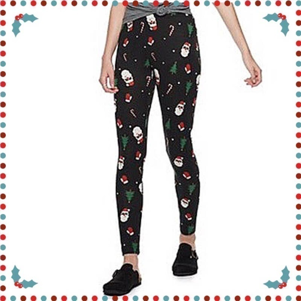 NWT SO Women's S Hatchi Holiday Leggings Santa Claus